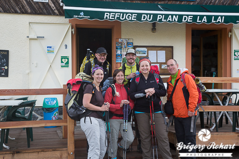 Le groupe au départ du refuge du Plan de la Lai