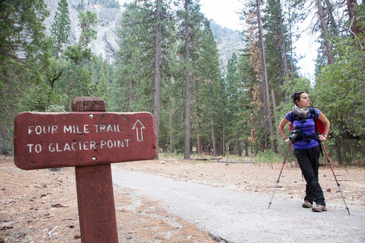 Point de départ du Four Mile Trail, Yosemite