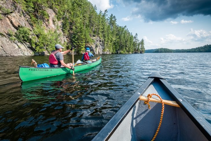 Canoë sur le lac Kipawa au Québec