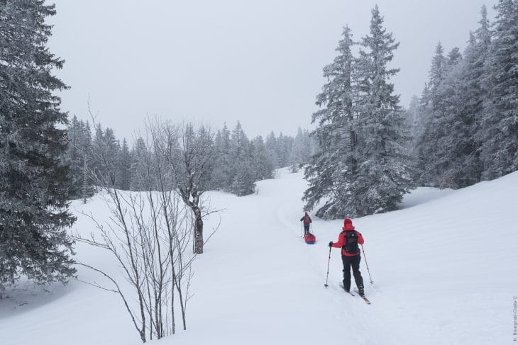 Grande traversée du Vercors à ski pulka