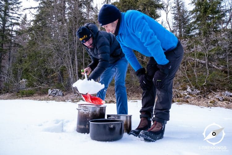 Récupération de la neige à faire fondre