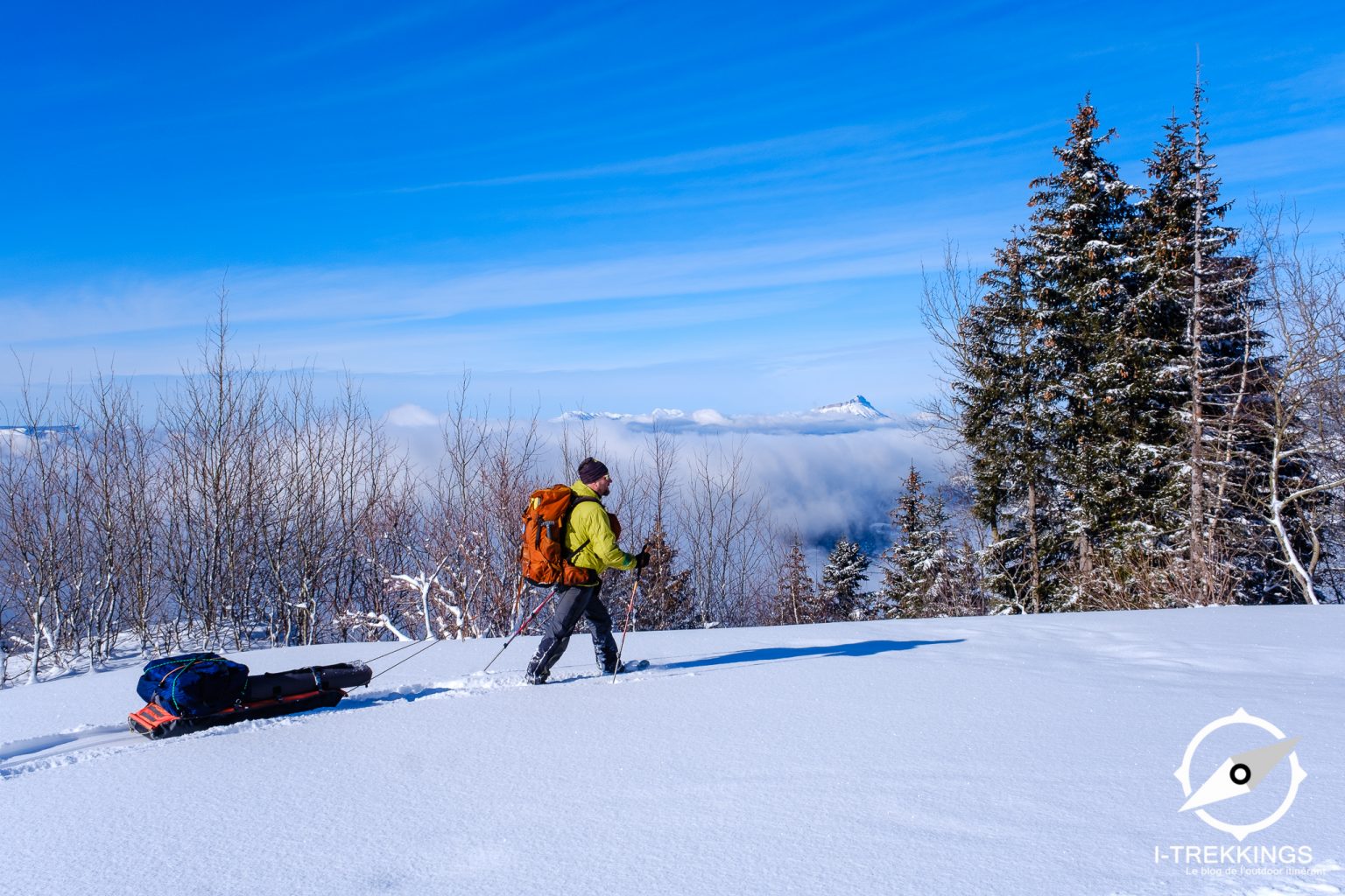 Raquettes Pulka dans le massif du Taillefer