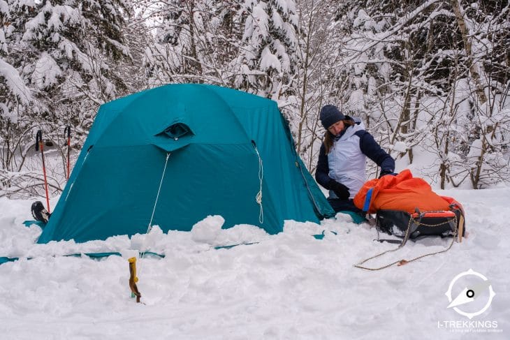 Bivouac hivernal au lac Claret, TAillefer