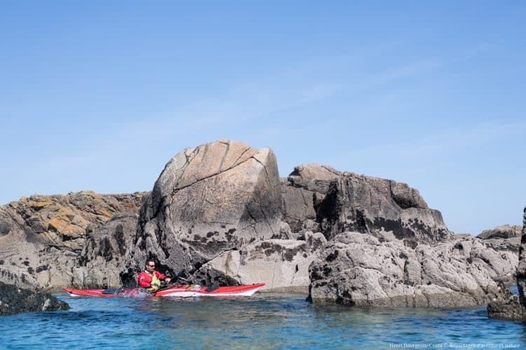 Yeu, côte sauvage en kayak