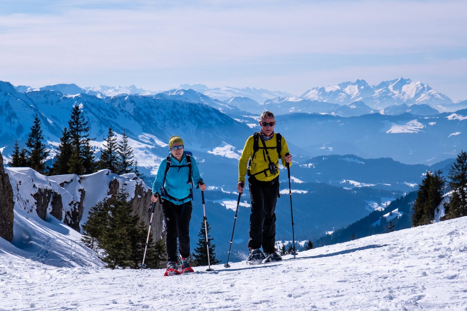 Montée en raquettes au Siplingerkopf , raquettes dans le Bregenzerwald