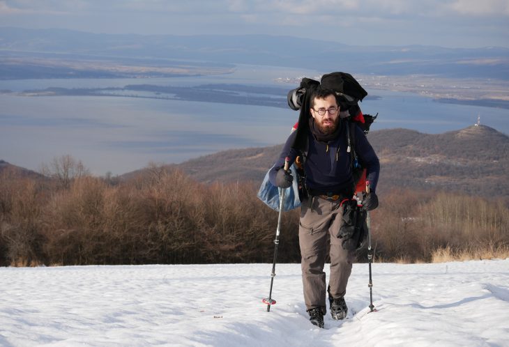 Randonnée hivernale sur les bords du Danube