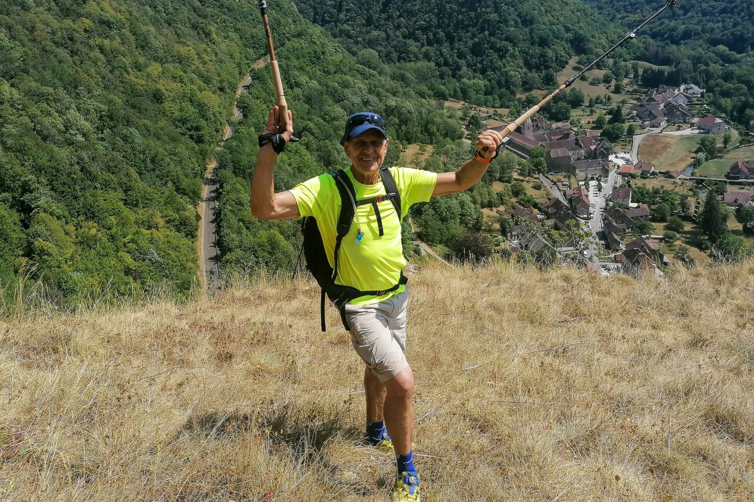 Test des bâtons Guidetti Terre de Trek Light Sur l'Échappée jurassienne d’Arbois à Lons-le-Saunier