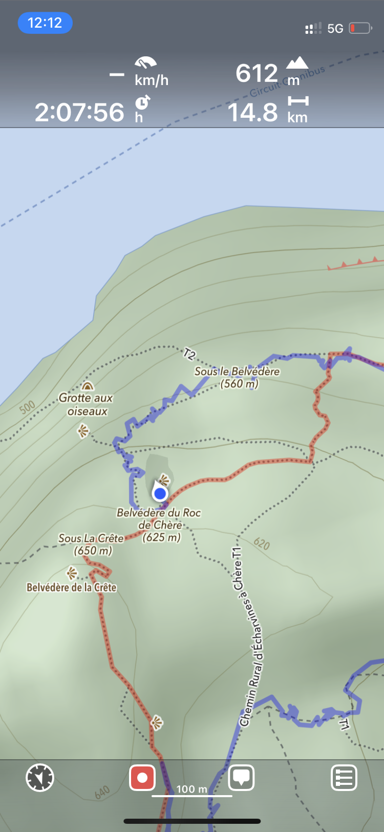 Suivi d'une trace avec enregistrement sur MapOut