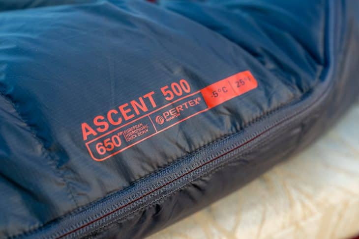 Test sac de couchage Rab Ascent 500