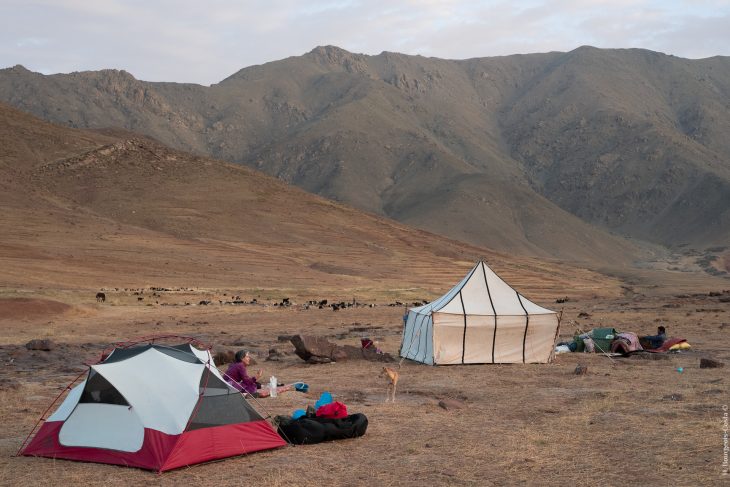 Bivouac sur la traversée de l'Atlas