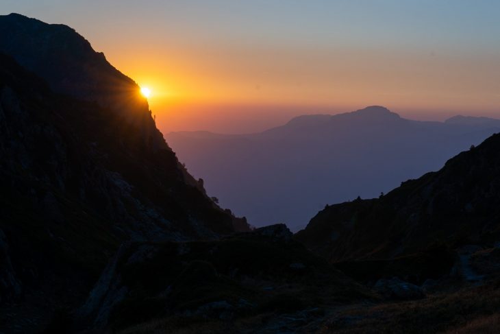 Coucher de soleil sur Belledonne