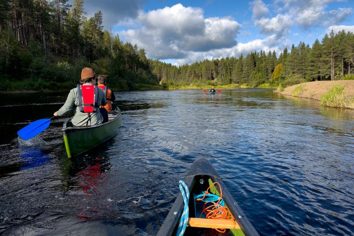 Canoë la rivière Oulanka en Finlande