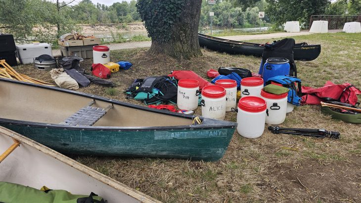 Vagabondage en canoë au fil de la Loire, avant d'embarquer sur les canoës